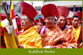 Buddhist Monks of Monastry
